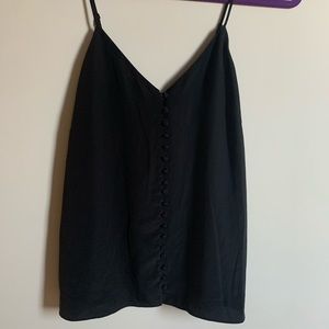 NWT Wilfred Marquis Black Button Camisole